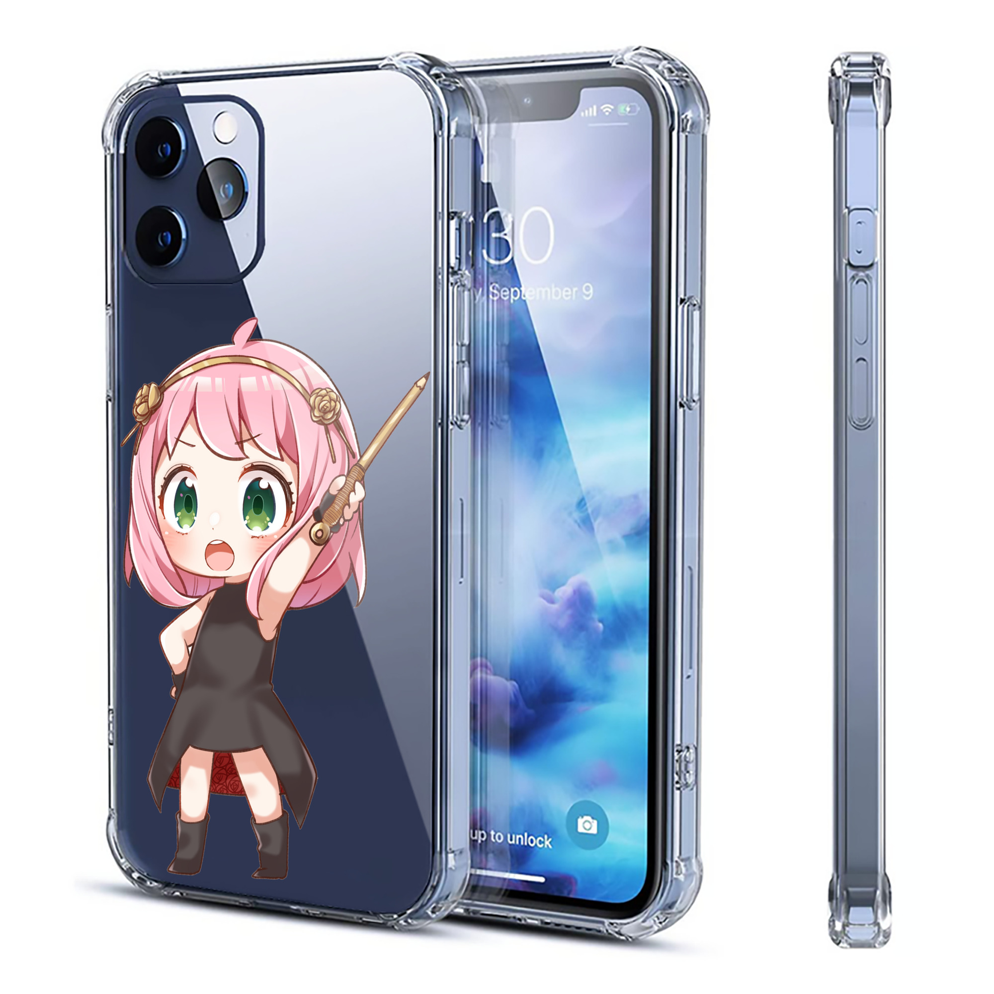 （画像用） SPY×FAMILY间谍家家酒 【iPhone 12シリーズ対応】透明スマホケース（クリアソフトケース）